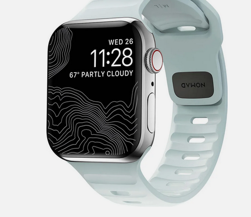 Nomad Sport Strap Ice Blue Glow - Apple Watch 49mm/46mm/45mm - Photo 2/5