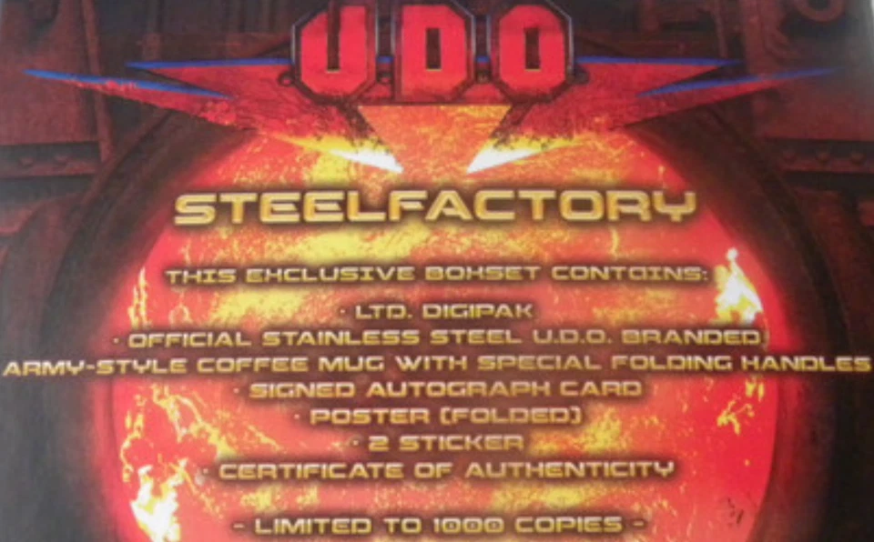 U.D.O. Dirkschneider (ex Accept) - Steelfactory Boxset SIGNED Zertifikat NEU OVP - Bild 4 von 4