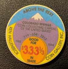 Gaming Chip Advertising - Coin Gallery inc. - Colorado Springs Colorado