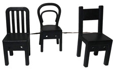 IKEA Fjantig Hook Set of 3 Chairs Black Wall ...