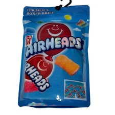 Airheads Mens Boxer Briefs M Blue Candy Graphic Novelty Underwear Gift Fun