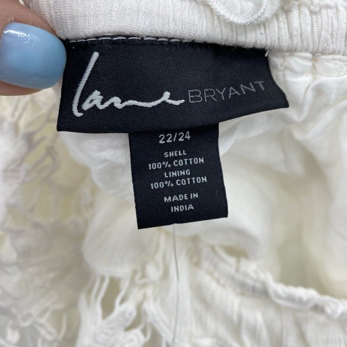 Lane Bryant One Shoulder Shift Dress Plus size 22/24 Lace White Cotton NEW - Picture 7 of 7