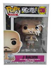 J Balvin Signed Autograph Funko Pop Rocks J Balvin #136 Figure Beckett COA