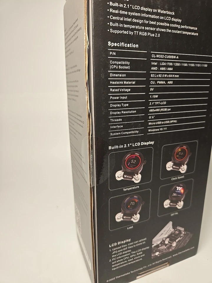 Thermaltake Pacific MX2 Ultra CPU Waterblock 2.1 inch LCS Disaplay - Image 4 of 4