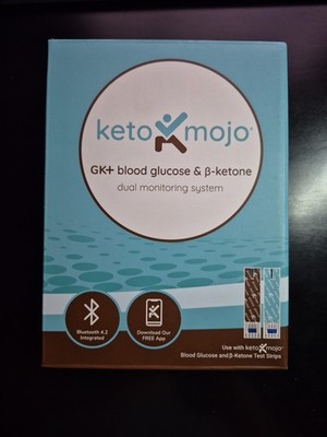 KETO-MOJO GK+ Bluetooth Glucose & Ketone Testing Kit Dual Monitoring System