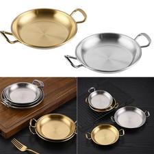 1 Pcs Stainless Steel Pan Snack Pan Stainless Steel Easy To Clean Non-allergenic