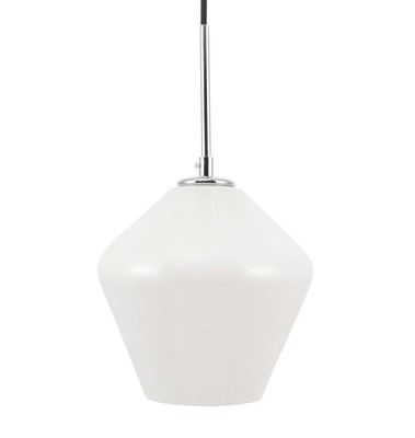 Elegant Lighting LD2257 Gene 1 Light 8''W Mini Pendant - Chrome