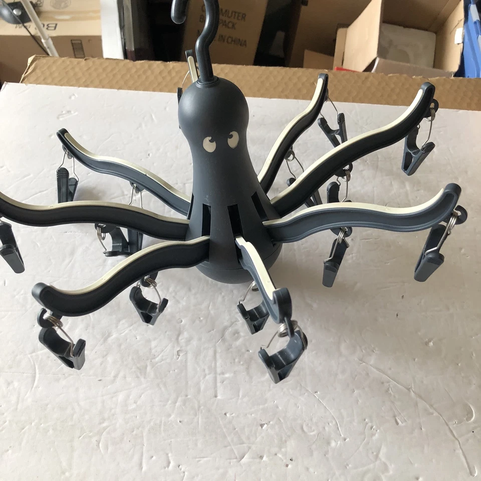 Percha de ropa Ikea secador de aire Pressa pulpo azul oscuro y rojo 16 clips @G Foto 4 de 4