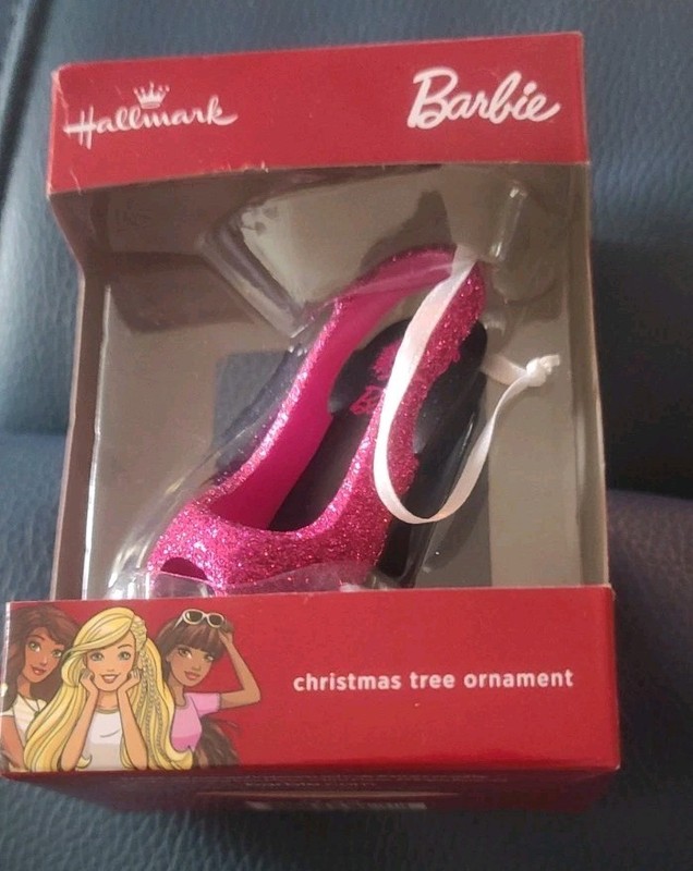 NEW Hallmark Barbie Ornament vtg  2017  Pink High Heel Shoe never out of box 
