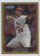 2012 Bowman Chrome Gold Refractor 48/50 Jason Motte #80 5b9