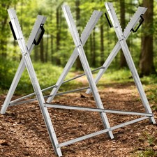 Folding Chainsaw Saw Horse Log Holder Cutting Stand Galvanised Metal Trestle