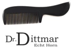 Dr Dittmar Large Elegant Beard Comb Water Buffalo Horn Black Horn Comb Germany