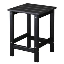 Square Outdoor Side Table Patio Side Table, HDPE End Tables for Backyard Pool