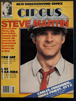 Circus Magazine November 1979 Steve Martin, Foghat, Pat Travers, KISS pinball 