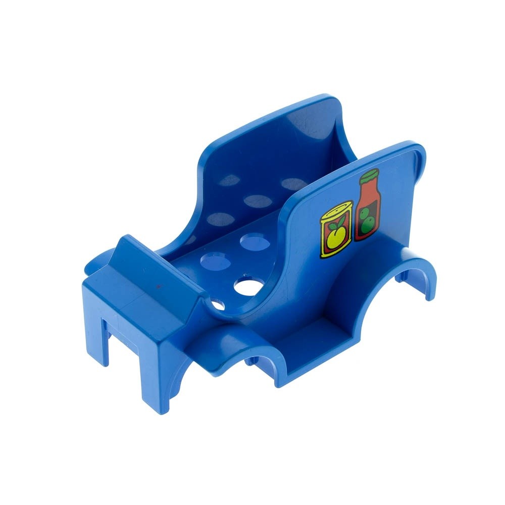 1x Lego Duplo Car Attachment 2x6 Blue Print Food Car dupcarbody03