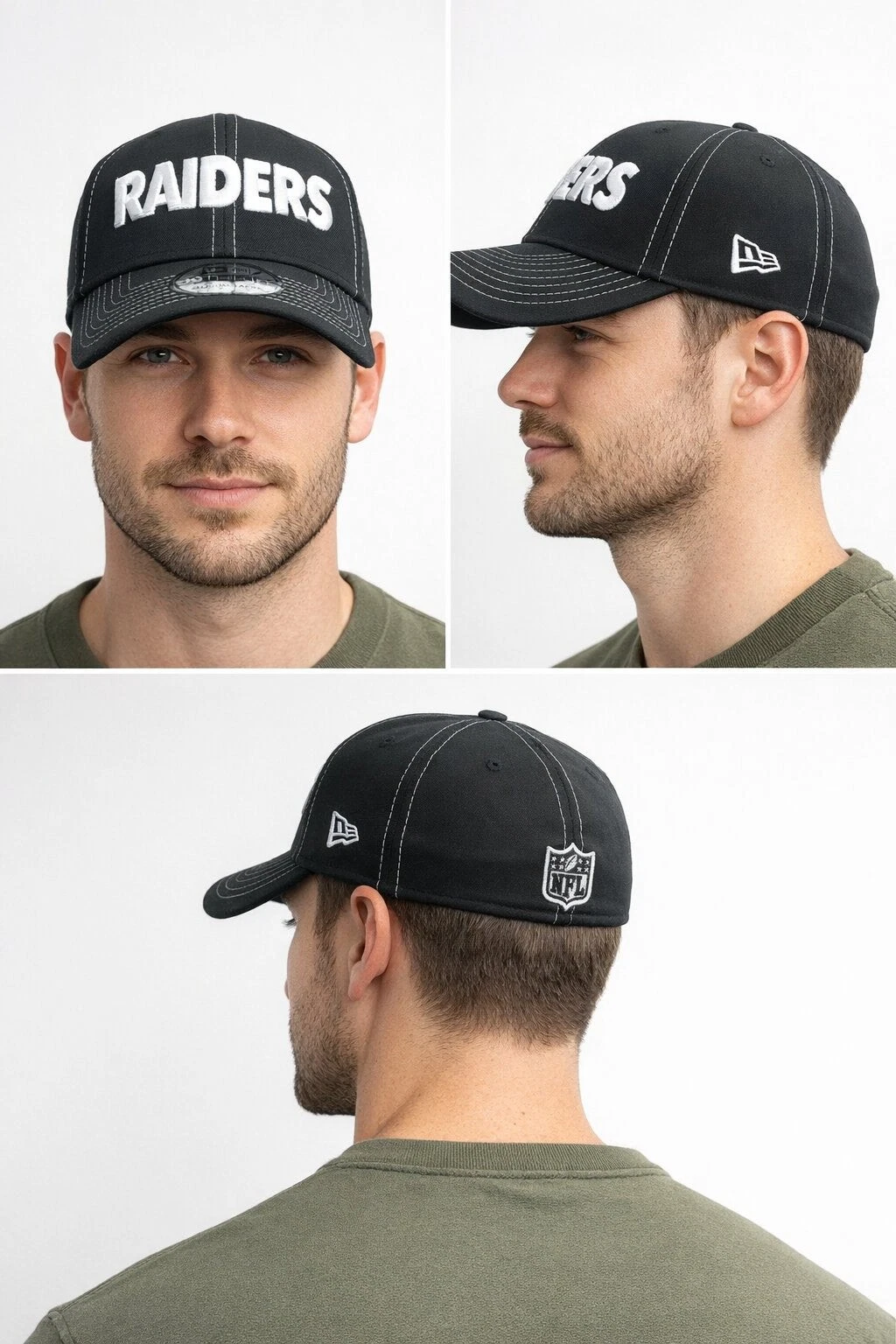 New Era Las Vegas Raiders 39Thirty Fitted Cap / Black White / RRP £25
