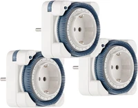 Theben 0260030 Timer 26, 3Er-Pack - Analoge Zeitschaltuhr, Steckdosen Schaltuhr,