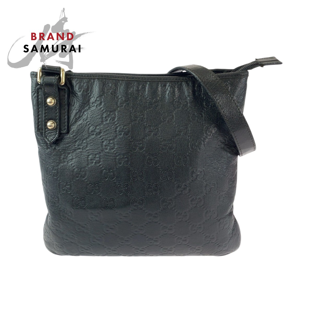 Gucci Black Leather Shoulder Bag Pochette 239347 503449