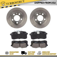 OE Rear Brake Rotors Brake Pads Kit For 1998-2004 Audi A3 Lifetime Warranty