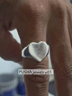 925 Sterling Silver Dome Heart Ring Handmade Silver Ring Heart Ring Thumb Ring