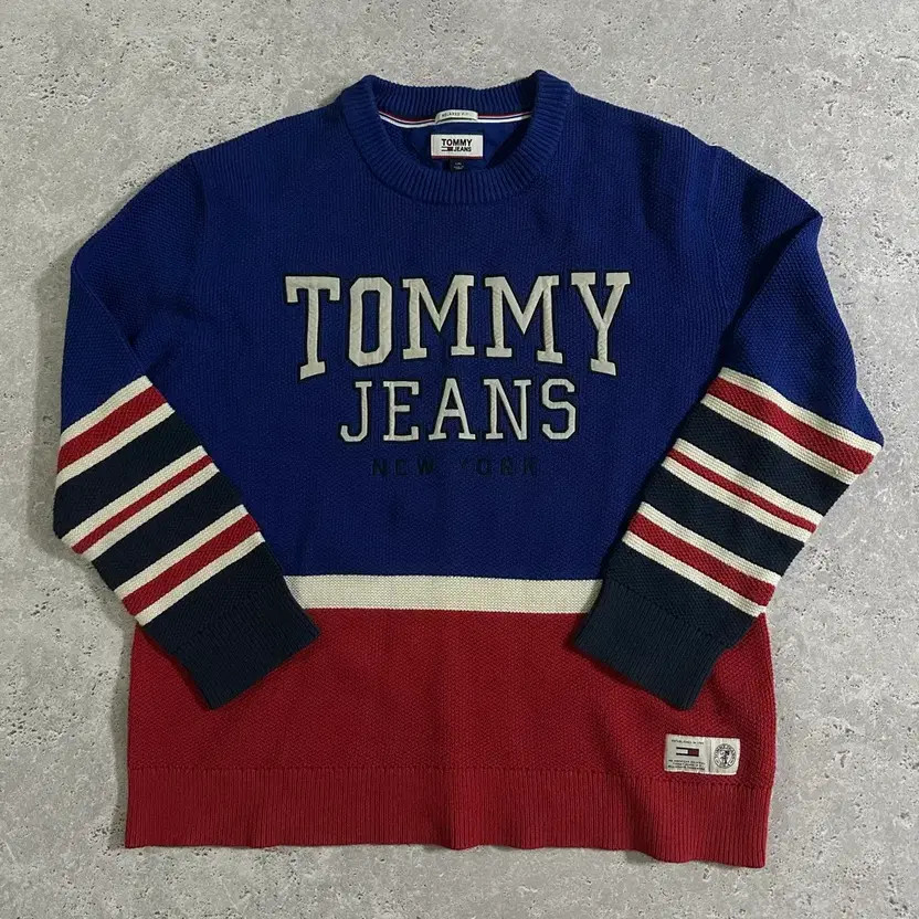 Tommy Jeans Color Block Knit Sweater - Casual, Unisex thumbnail 5