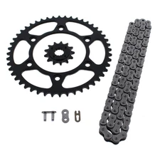 1993-2013 Honda XR650 L Non-O Ring Chain and Sprocket Black 13/48 114L