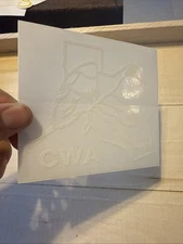 Vintage CWA California Waterfowl Association Sticker  – White – NOS  4 1/2 x 5"