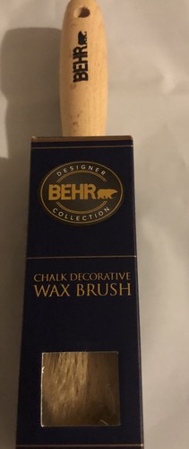NEW Genuine BEHR Chalk Decorative Round WAX BRUSH Natural Bristle Designer Colle - Bild 7 von 9