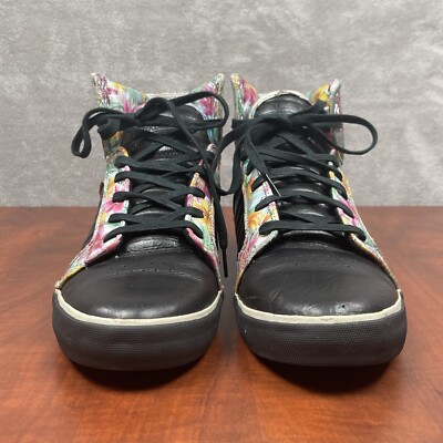 Supra Men's Skytop Chad Muska Pro Model Floral Black Shoes Size