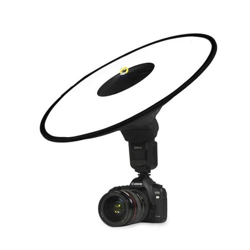 44CM 17" Collapsible Round Flash Softbox Beauty Dish Flash Speedlite Diffuser - Picture 7 of 12
