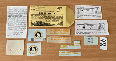 CHAMP DECALS CN-193A SPUR O - GREAT NORTHERN CABOOSE - LOT 27 - UNVOLLSTÄNDIG
