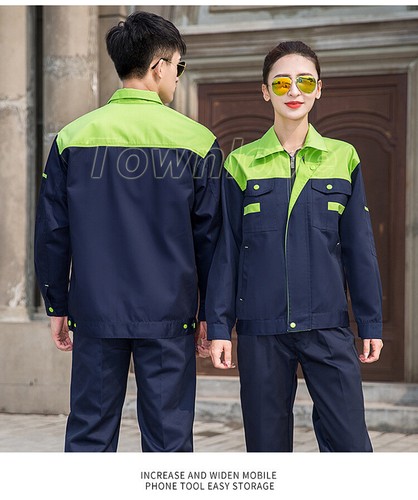 Men Women Workwear Overalls Set Coveralls Mechanic Boiler Work Outfits Coat Pant - Picture 17 of 30