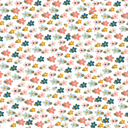 Flannel Make A Pretty Life Floral White