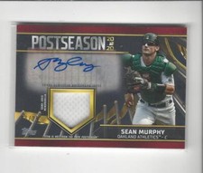 2021 Topps Postseason Performance Red Sean Murphy AUTOGRAPH JERSEY A's /25 