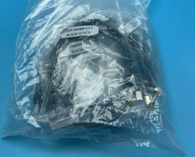 6 Ft USB 3.0 Type A to B Male to Male Printer Scanner Cable Cord LOT OF 10