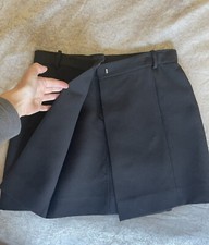 NWT 1900 VALENTINO A-line Black Pleat Detail Skirt Size US 10