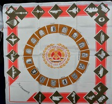 DDR: Tischtuch - Reservistentuch. Waffenbrüderschaftmit Plastetüte (194)