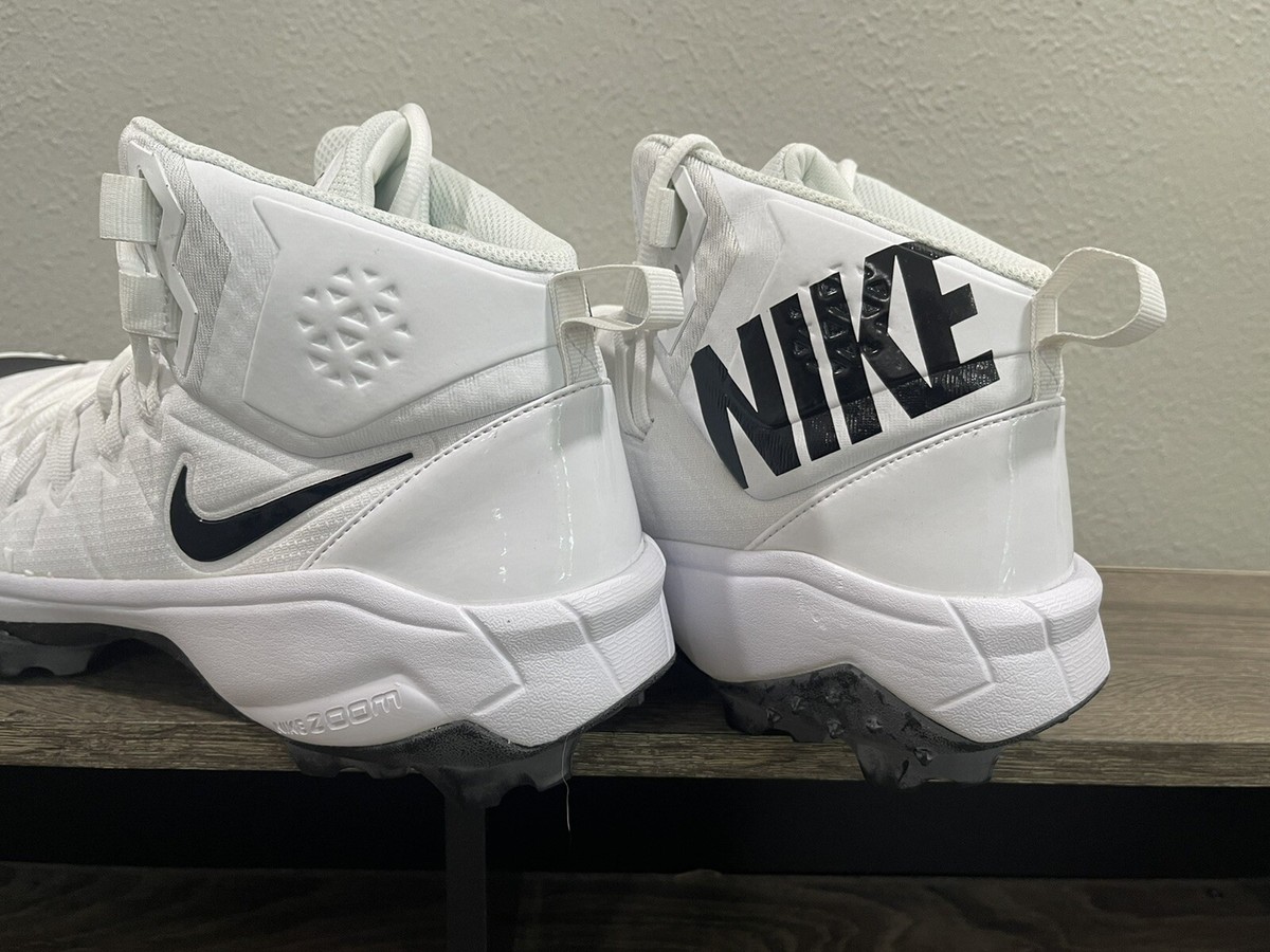 Nike FORCE SAVAGE PRO SHARK Rubber Cleats WHITE BLACK 923306 
