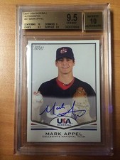 2011 USA BASEBALL AUTOGRAPHS #A1 MARK APPEL LOW POP