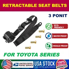 Black 3 Point Retractable Adjustable Car Seat Belt For 1998-2019 Toyota 4Runner