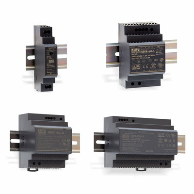 MeanWell HDR-Serie - Hutschienen-Schaltnetzteile DIN-Rail | 12-153,6 W / 5-48V