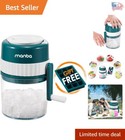Manual Snow Cone Maker with 18/8 Stainless Steel Blades - Ice Cube Tray Included