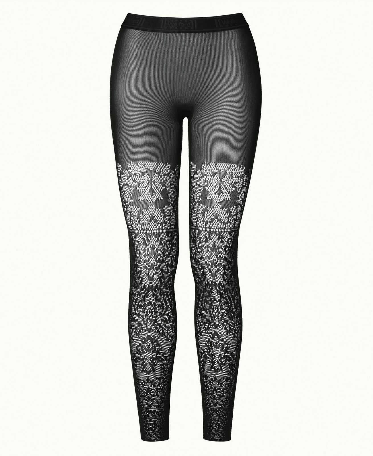 Wolford Dylan Capri Footless Tights, White Black Luxury Net