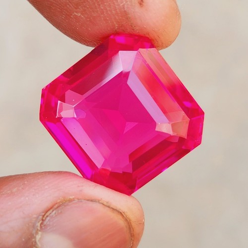 AAA Natural Ceylon Pink Sapphire Loose Radiant Cut Gemstone 18x18 MM