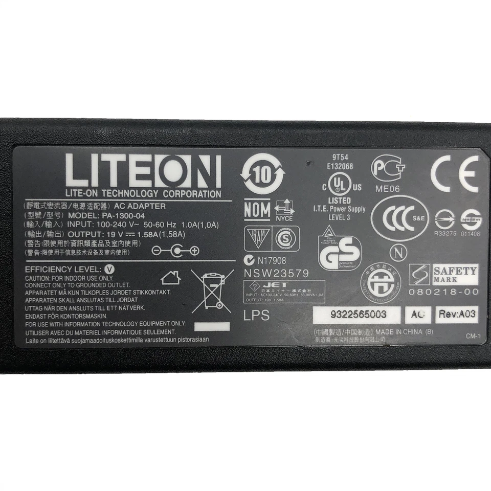 Adaptador de CA genuino LITEON para portátil Acer Aspire One KAV10 KAV60 serie Foto 2 de 4