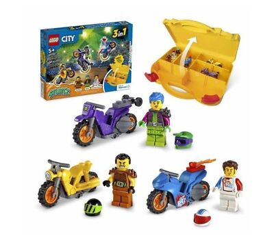 LEGO City Stuntz Value Set 3 Minifigures 3 Bikes and Carrying Case