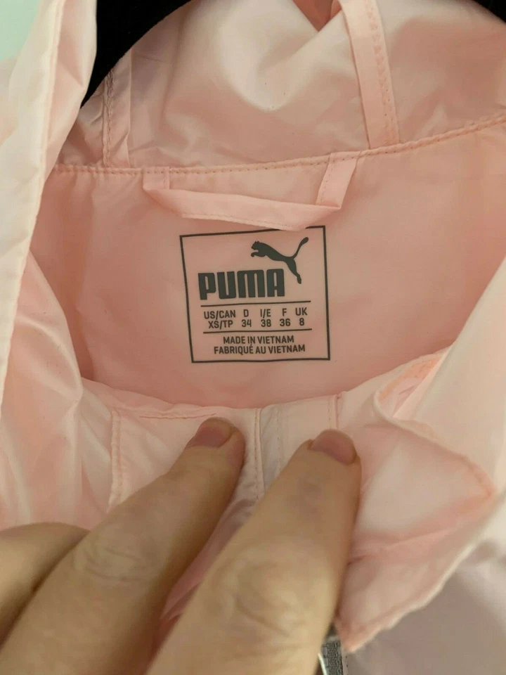 NEW LADIES PUMA SPARK 3/4 ZIP WINDBREAKER JACKET - PINK - UK 8 - US EXTRA SMALL - Image 4 of 4