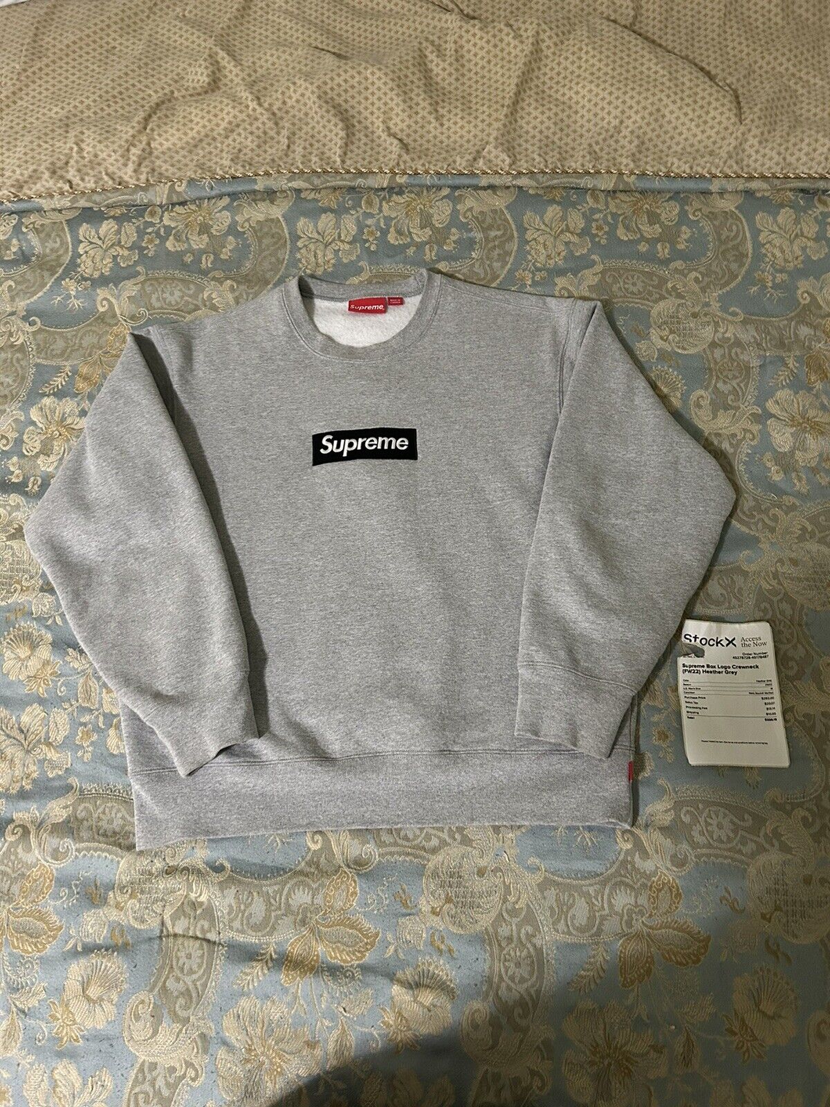 Supreme Box Logo Crewneck Sweatshirt (FW22) Grey Size Large | eBay