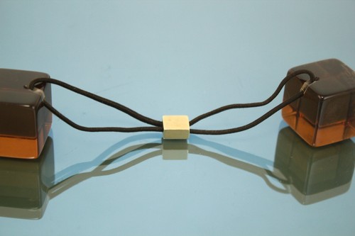 LOUIS VUITTON Logo Brown Hair Band Cube Gold Tone Hairband Good Used - 第 9/16 張圖片
