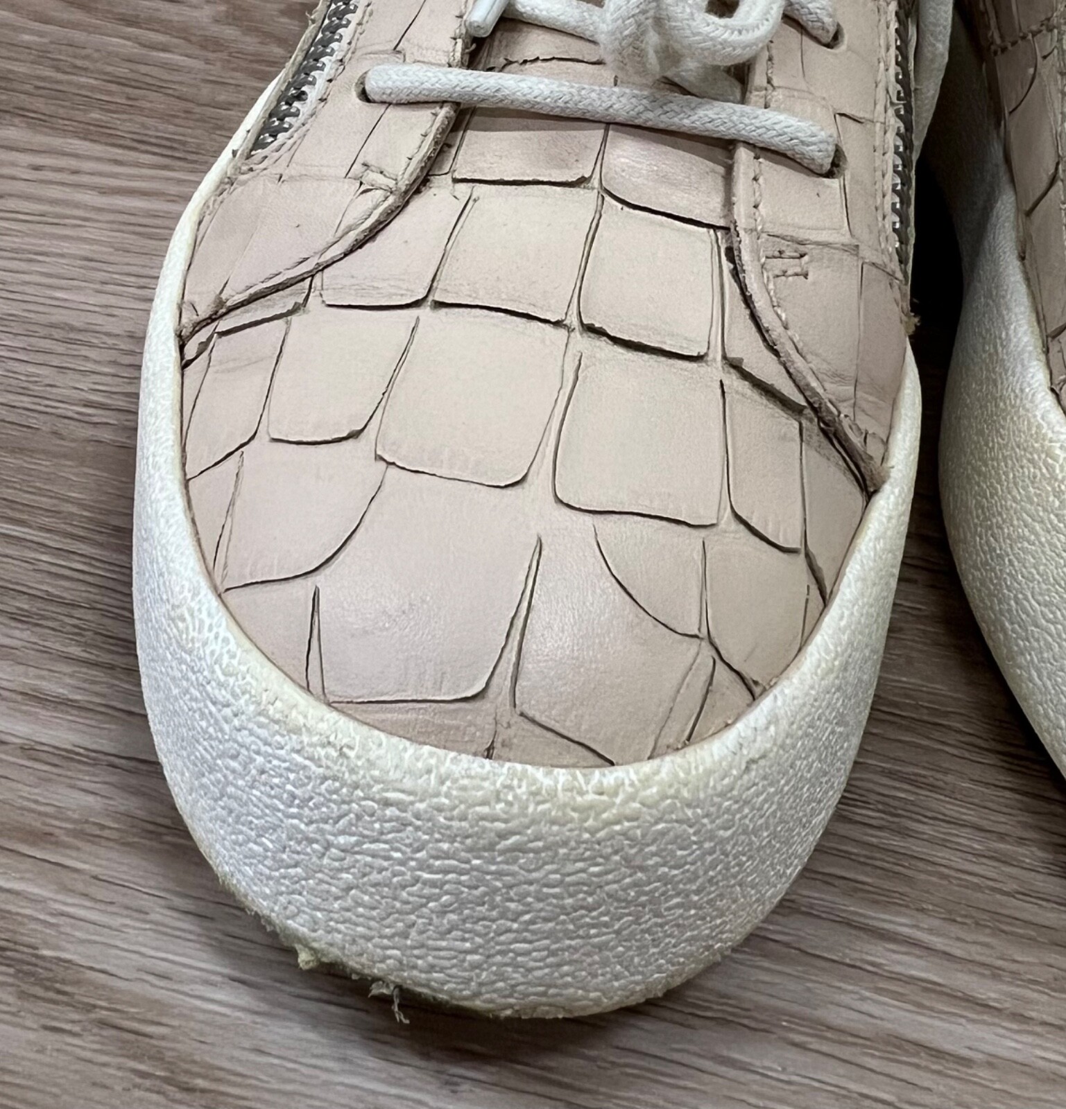 Giuseppe Zanotti Leather Python High Top Sneakers - image 5